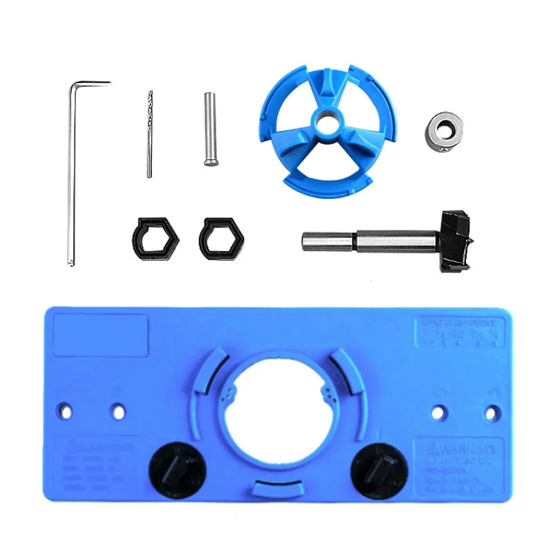 Concealed 35MM Cup Style Hinge Jig Boring Hole Drill Guide + Forstner Bit Wood Cutter Carpenter Woodworking DIY Tools