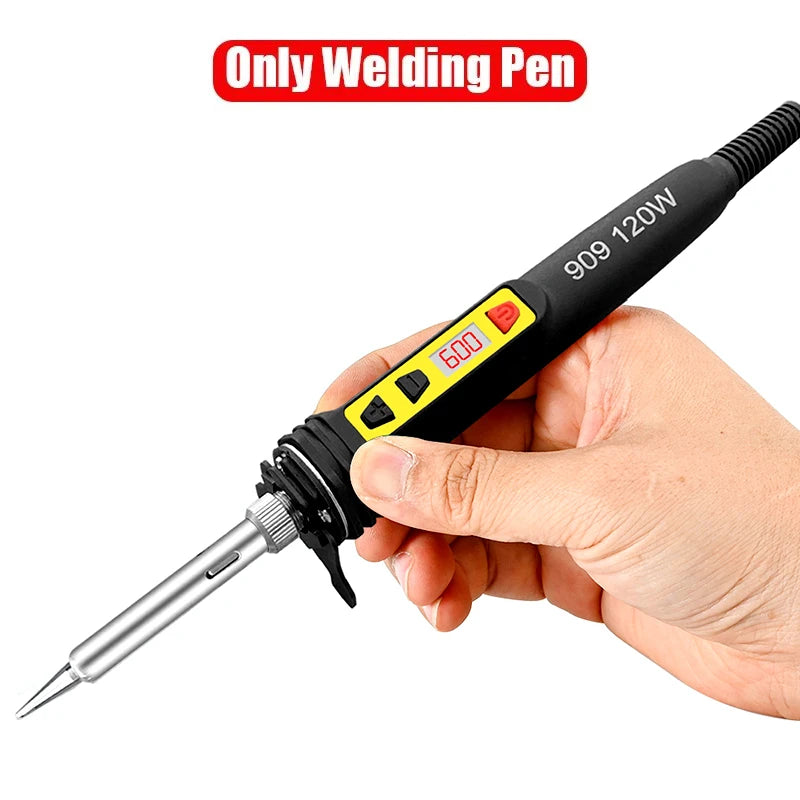Electric Soldering Iron 220V 120W Soldering Iron Repair Soldering Tool Set LED Digital Display Adjustable Temperature 200-600℃
