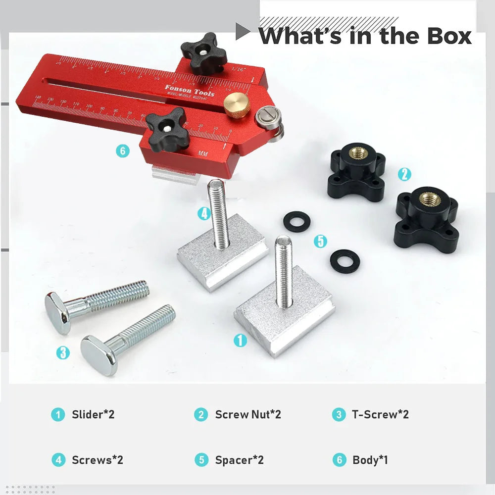 90/140mm Extended Thin Rip Jig, Table Saw Jig Guide, Saw Locator, for Repeat Narrow Strip Cuts Works, with Table Saw Router Band