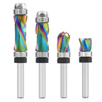 LAVIE 1pc 1/4 Shank Solid Carbide Nano Coating Compression Flush Trim CNC Bit Router Bits Woodworking Milling Cutter Z07C1325CCL