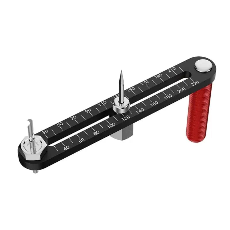 Fraise circulaire extensible à guide fin 652F avec échelles métriques et impériales pour une découpe précise des pièces de bois. 