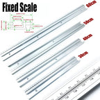 45# Chute T Track with Scale, Alloy T-tracks Slot Miter Track, 300-500mm 45 Type Chute Woodworking Table Saw Workbench DIY Tool