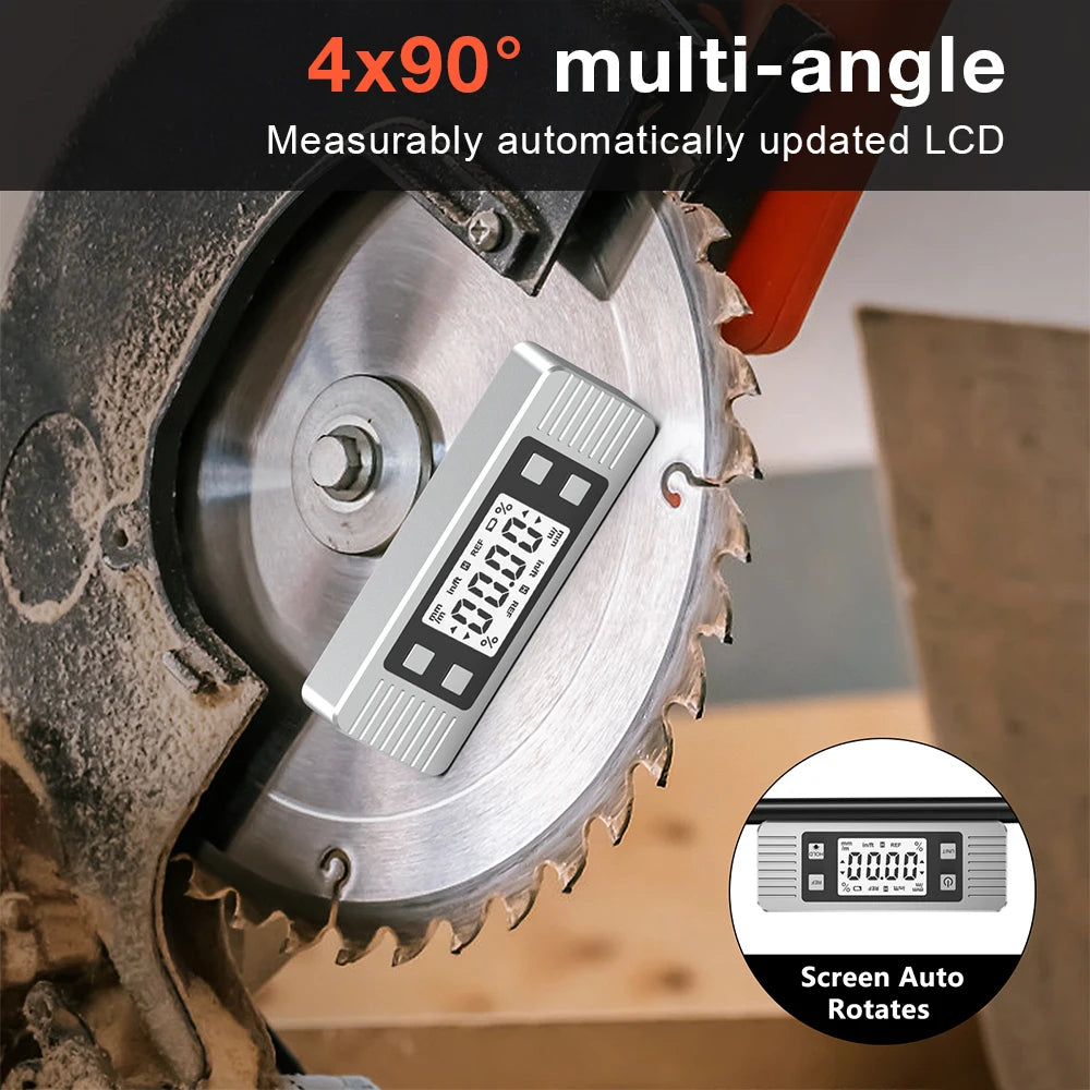 Digital Level Box Magnet Protractor Inclinometer Level Goniometer Measuring Angle Meter Magnet 90 Degree Ruler