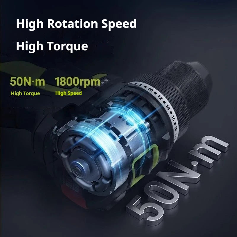 WORX WU135 Cordless Electric Drill Electric Screwdriver 12V 50N.m 1800rpm Brushless Motor Impact Drill Metalworking Smart Cutch