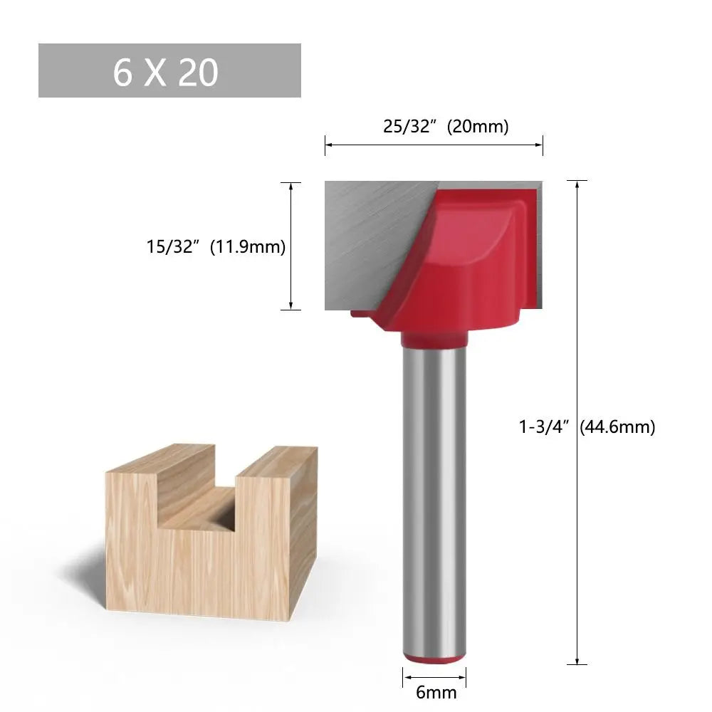 Durable 6mm Shank Milling Cutter Cleaning Bottom Bit Router Bits Wood Carving Woodworking Tools