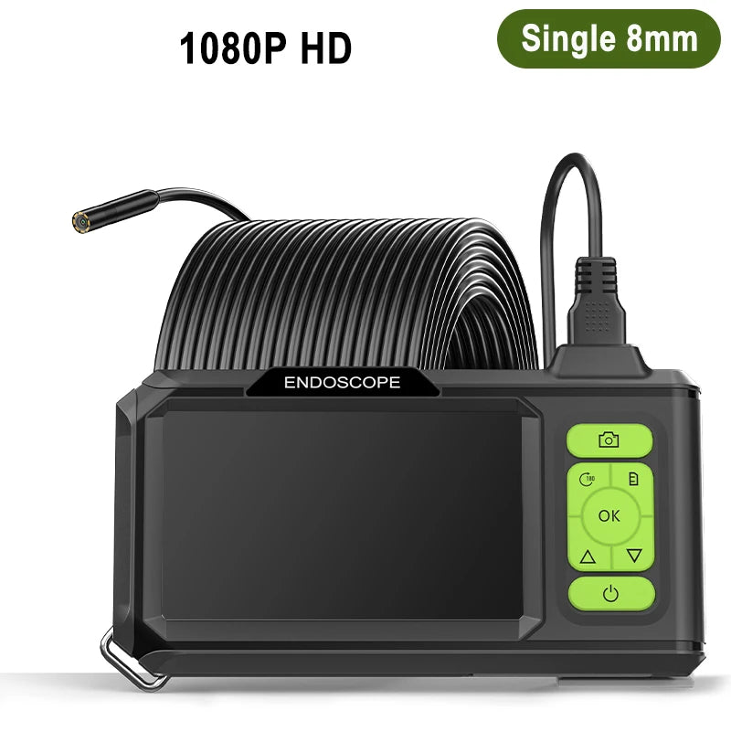 4.3'' IPS Screen Industrial Endoscope Autofocus Camera HD1080P Single Dual Triple Lens Record Video Car Inspection Borescope LED