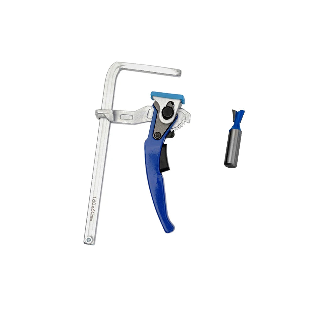 Quick F Clamp Ratchet Dovetail Clamp for MFT and Guide Rail System Hand 4-Degree by 1/2" Dovetail Woodworking Track Tools