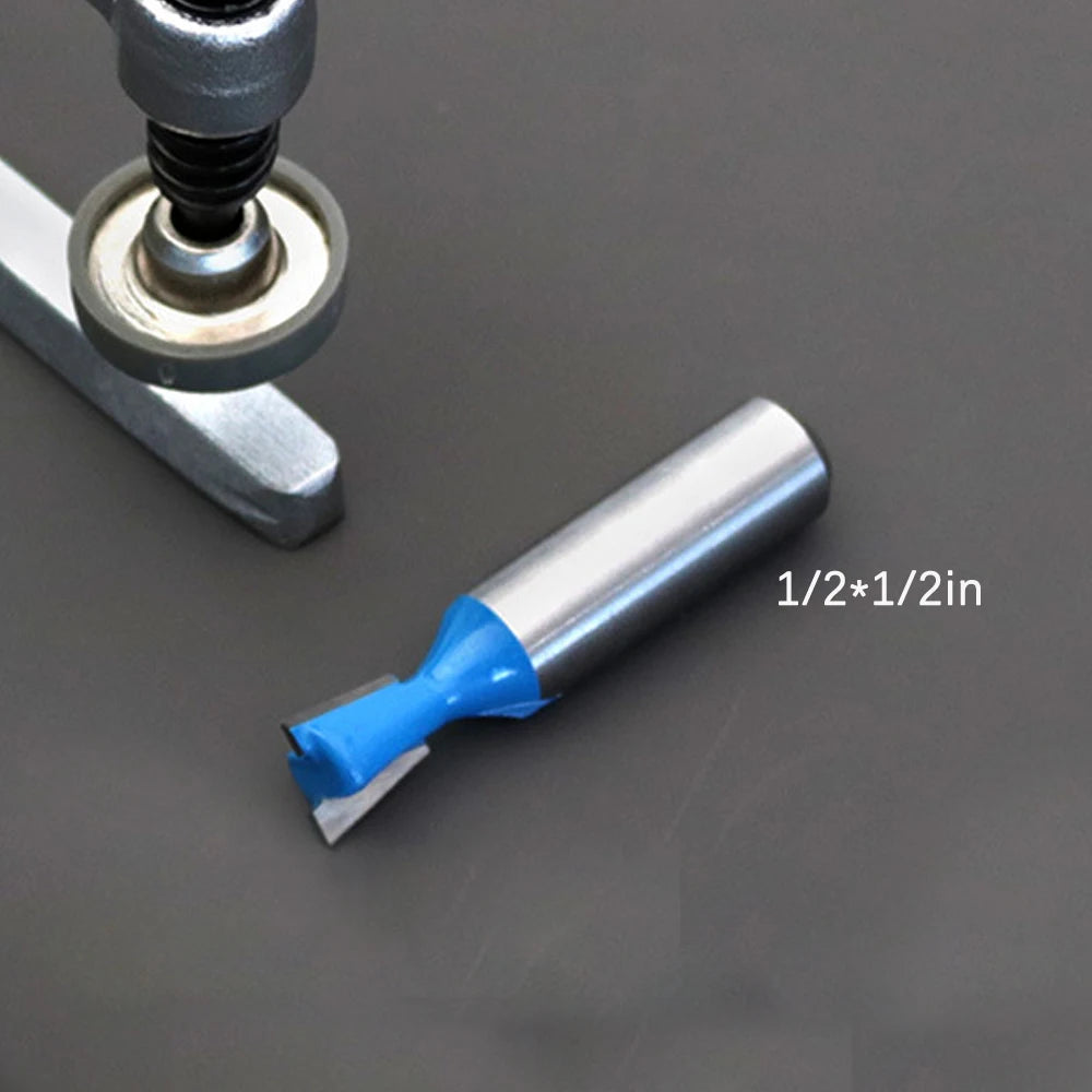 Dovetail Woodworking Clamp Dovetail Router Bit With Soft-Grip Handle  for Rail Woodworking DIY Desktop Groove Fixing Clip