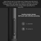 Electric Precision Screwdriver Kit 2 Gear Torque Control 400 Screw 1 Type-C Rechargeable Magnetic Aluminum Case MI