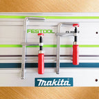 Poignée de travail du bois, guide-rail, serre-joints, outil de serrage à queue d'aronde, serrage rapide avec bras à vis pour table de coupe Fitos Makita 