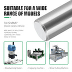 LAVIE 1pc 1/4 Shank Solid Carbide Nano Coating Compression Flush Trim CNC Bit Router Bits Woodworking Milling Cutter Z07C1325CCL