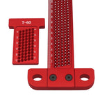 Woodworking Cross Calibration Ruler, Precision T-Ruler Scribing Line Drawing Marking Gauge, Aluminum Height Gauge Measuring Tool