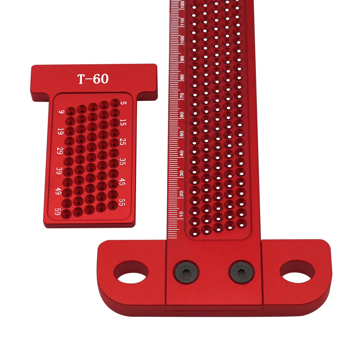 Woodworking Cross Calibration Ruler, Precision T-Ruler Scribing Line Drawing Marking Gauge, Aluminum Height Gauge Measuring Tool