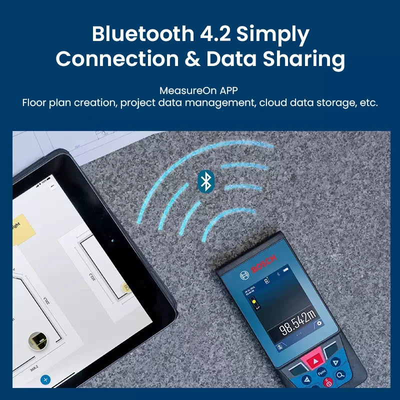 Bosch Laser Rangefinder 30/40/50/100m Distance Meter High-precision Laser Level Electronic Bluetooth Measuring Tools GLM 50-27CG