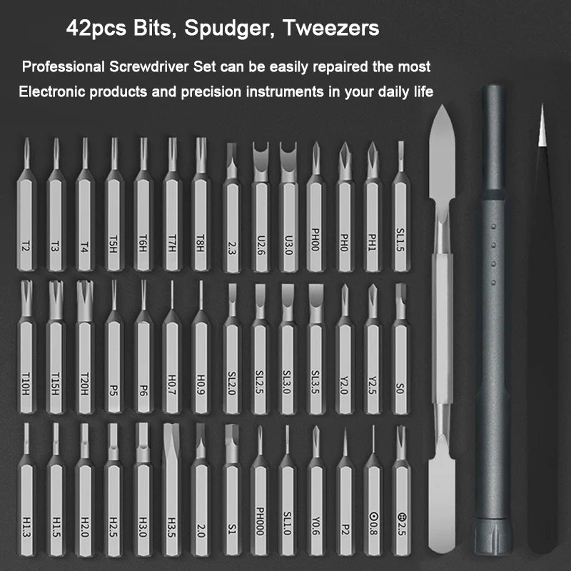 45 in 1 Precision Screwdriver Set Multifunctional Hand Repair Tool Magnetic Torx Phillips Screw Bits for iPhone Camera Glasses