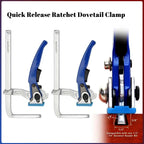 Quick F Clamp Ratchet Dovetail Clamp for MFT and Guide Rail System Hand 4-Degree by 1/2" Dovetail Woodworking Track Tools