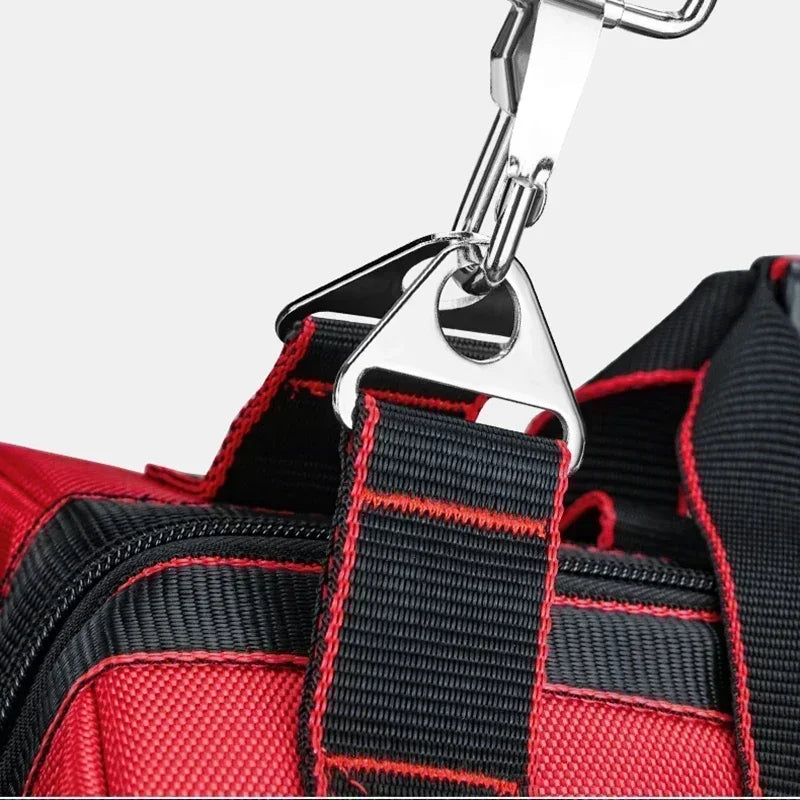 Sac à outils portable DELIXI en tissu Oxford 1680D avec fond en plastique, imperméable, durable et de grande capacité, idéal pour électricien et menuisier. 