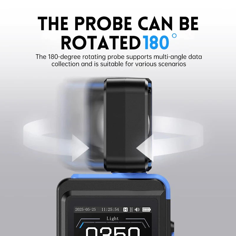 FNIRSI FPM-02 High-precision Illuminance Tester Luxmeter Home Light Meter Professional Brightness Meter Thermohygrometer