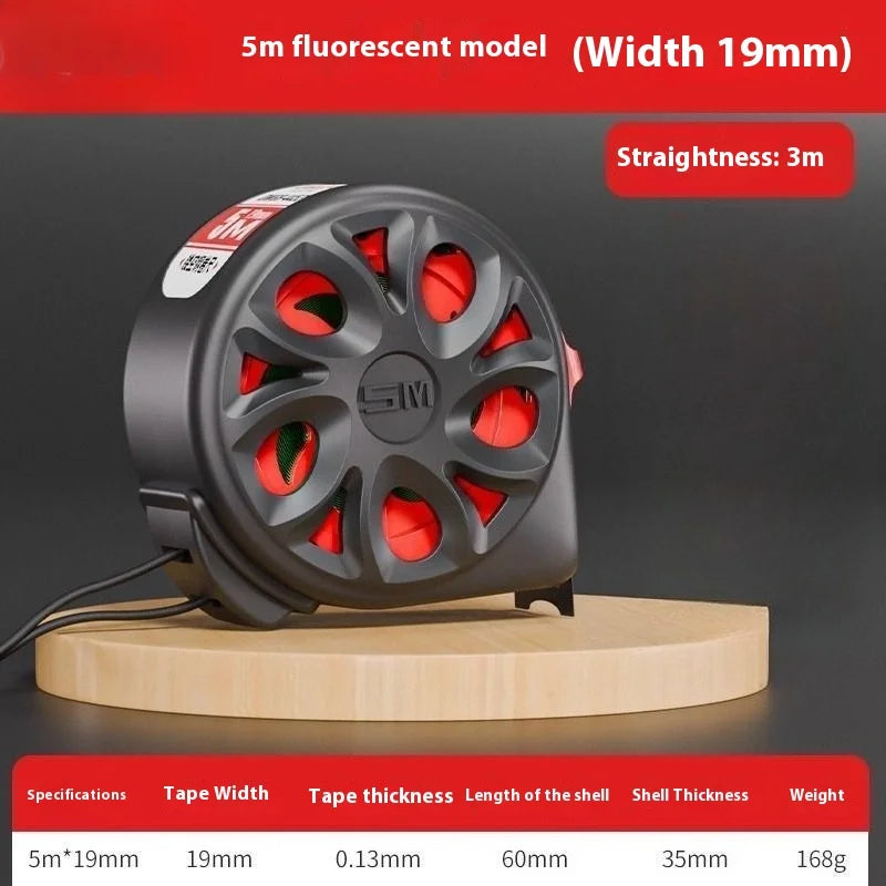 DELIXI Fluorescent Tape Measure Thickened 3m 5m Home High-precision wear-resistant Measuring Ruler Stainless Steel Ruler