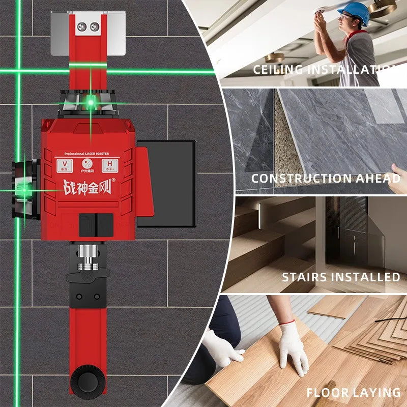 Support mural pour niveaux laser réglables en alliage d'aluminium ; support pour niveaux laser professionnels portables ; outils de chantier 