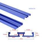 Type-70 T-slot Miter Track 600/800/1000mm Chute Track Stop Limit Aluminum Alloy Guide Rail for Table Saw Carpenter DIY Tool