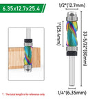 LAVIE 1pc 1/4 Shank Solid Carbide Nano Coating Compression Flush Trim CNC Bit Router Bits Woodworking Milling Cutter Z07C1325CCL