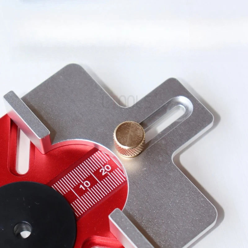 Gabarit de poinçonnage pour poignée de tiroir en alliage d'aluminium, plaque de positionnement à fentes 2 en 1 pour le travail du bois, outils auxiliaires de coupe pratiques pour le bois 