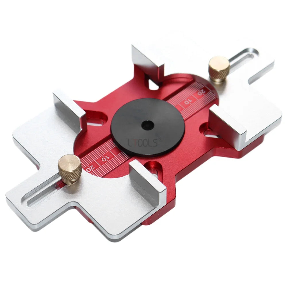 Gabarit de poinçonnage pour poignée de tiroir en alliage d'aluminium, plaque de positionnement à fentes 2 en 1 pour le travail du bois, outils auxiliaires de coupe pratiques pour le bois 