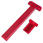 Woodworking Cross Calibration Ruler, Precision T-Ruler Scribing Line Drawing Marking Gauge, Aluminum Height Gauge Measuring Tool