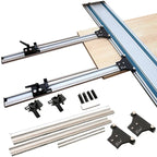 Wnew Track Saw Circular Saw Parallel Rail Guide System for Repeatable Cuts Woodworking Rail Joining Set for Makita Festool Guide