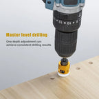 5pcs Countersink Drill Bit Set with Low Friction Depth Stop HSS M2 Tapered Drill Woodworking Tool with Carrying Case Countersink