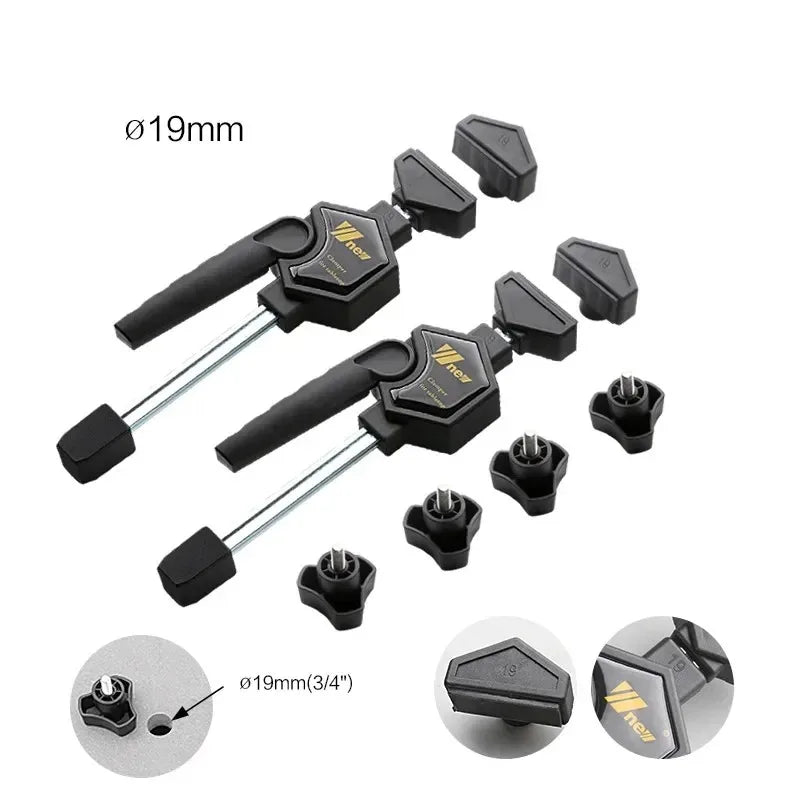 MFT Table Clamp Adjustable Frame Woodworking Fast Fixed Clip Woodworking 19/20MM Hole Fixture Kit  Ratchet Release Tool