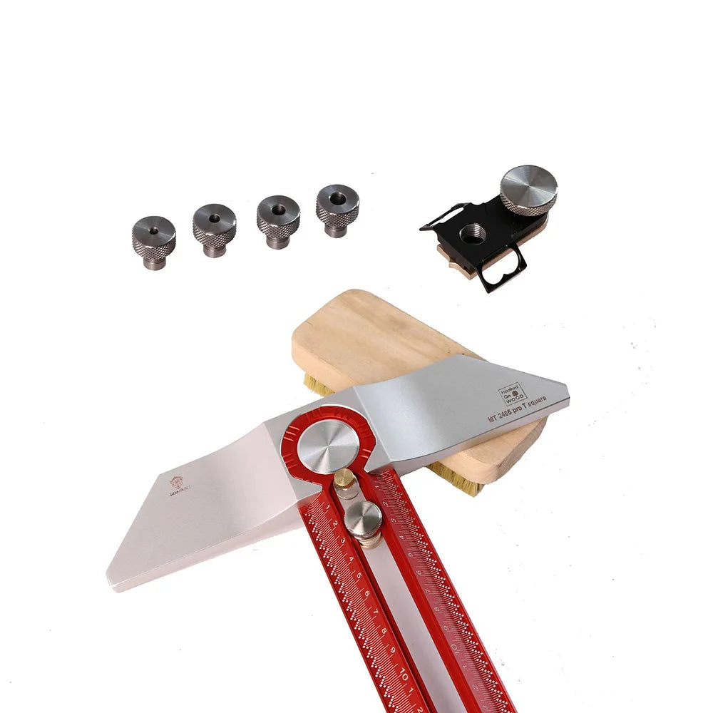 HONGDUI  MT-2465 T Square Ruler  PRO Scriber Marking Aluminum Alloy Hole Positioning Marking Gauge