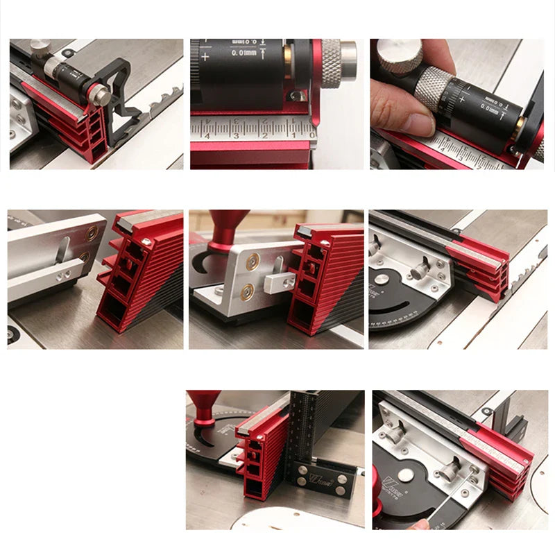 【Shipped from within the USA】Miter Gauge with Scalable 850mm Fence Adjustable Table SawAngle Miter Gauge  for Inverted Carving Machine Woodworking Tool