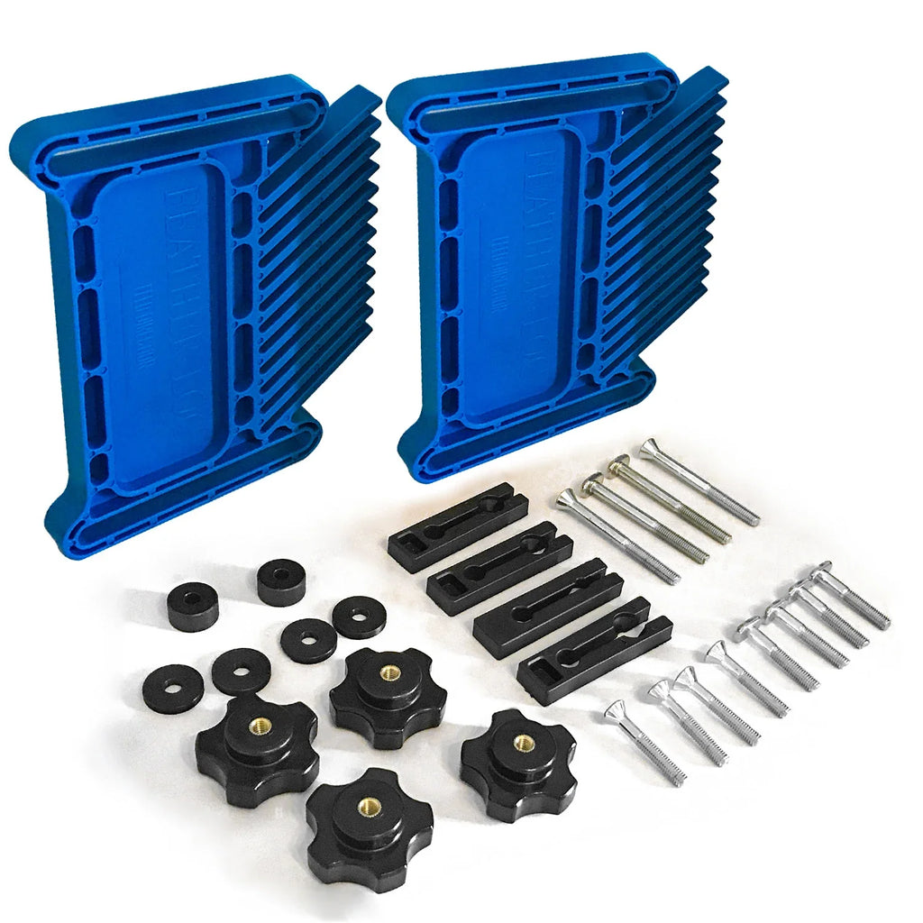 Jeu de planches à rainurer multiples et étendues pour machines à bois et à graver, idéal pour la découpe de précision, le fraisage et la sécurité.