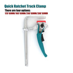 Handle Quick Ratchet Track Clamp Woodworking Tools for Festo Makita Dewalt Metabo Einhell Guide Rail Cyan Ratchet Track Clamp