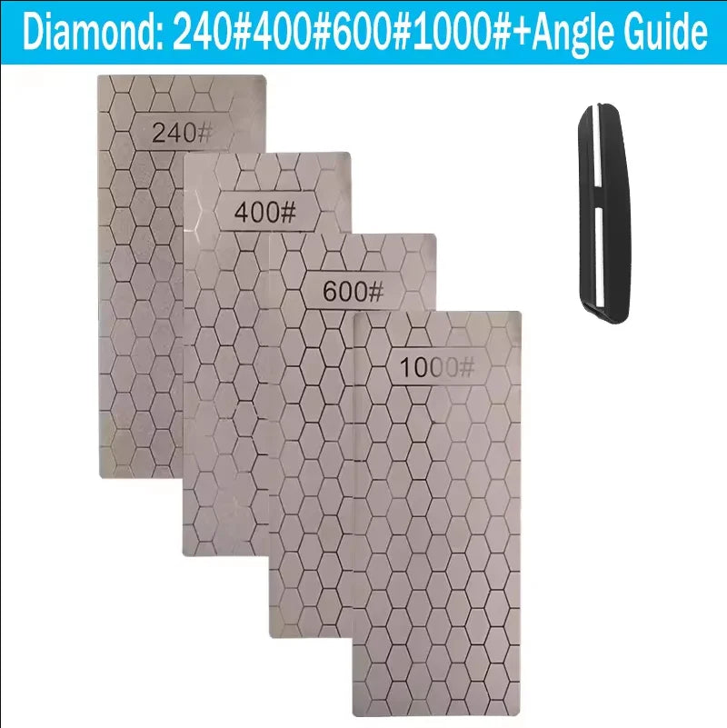 Diamond Sharpening Stone Set Angle Guide Kitchen Knife Sharpening System Tool Household Profession Knife Sharpener Whetstone