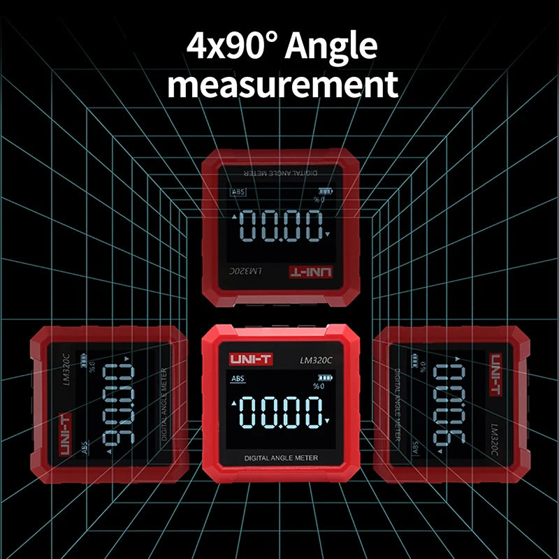 UNI-T Digital Inclinometer LM320C Electronic Level Gauge Magnetic Protractor Angle Finder Goniometro Angle Meter For Home