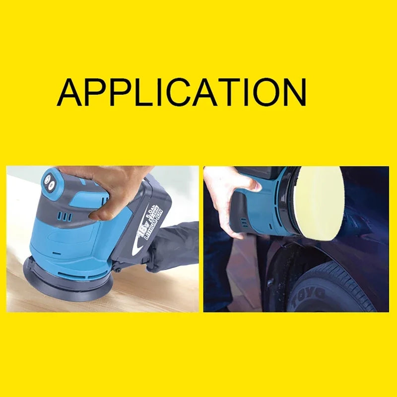 Brushless Cordless Electric Sander Random Orbital Electric Sheet Sander Wood Grinder Polishing Power Tool For Makita 18V Battery