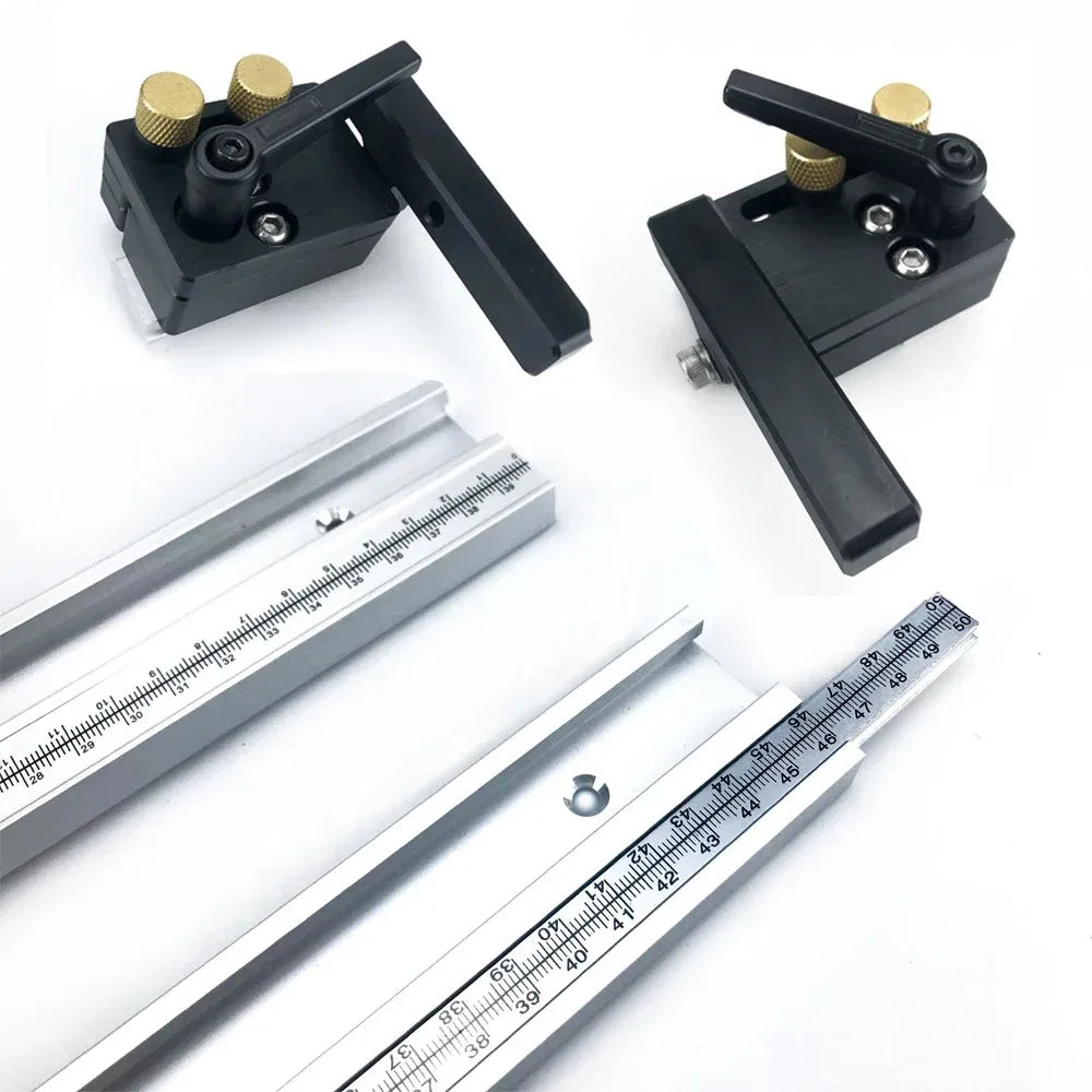 45# 122CM Aluminum Alloy T-Track, Woodworking 45 Type Chute With Fixed or Movable Scale For DIY Table Saw Miter Carpenter Tools