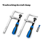 Dovetail Woodworking Clamp Dovetail Router Bit With Soft-Grip Handle  for Rail Woodworking DIY Desktop Groove Fixing Clip