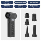 2025New Hurricane Dust Blower 990000RPM Wireless Compressed Air Duster High-speed Violent Fan 4Speed Adjustable Turbo Jet Blower