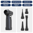 990000RPM Jet Fan LED Lighting Strong Blower Infinite Speed Regulation Blowing/Suction Brushless Duster Blower For Car Clean