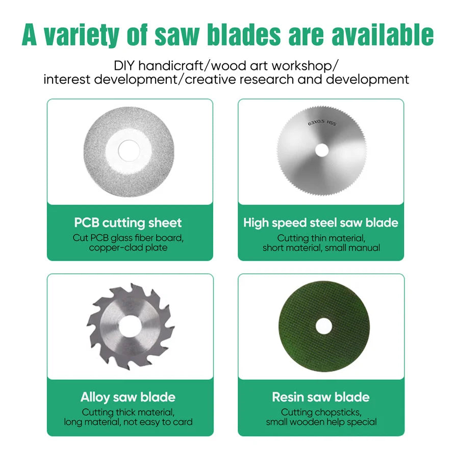 Mini Multifunctional Table Saw Electric Desktop Saws Small Household DIY Cutting Tool Woodworking Bench Lathe Cutter Machine