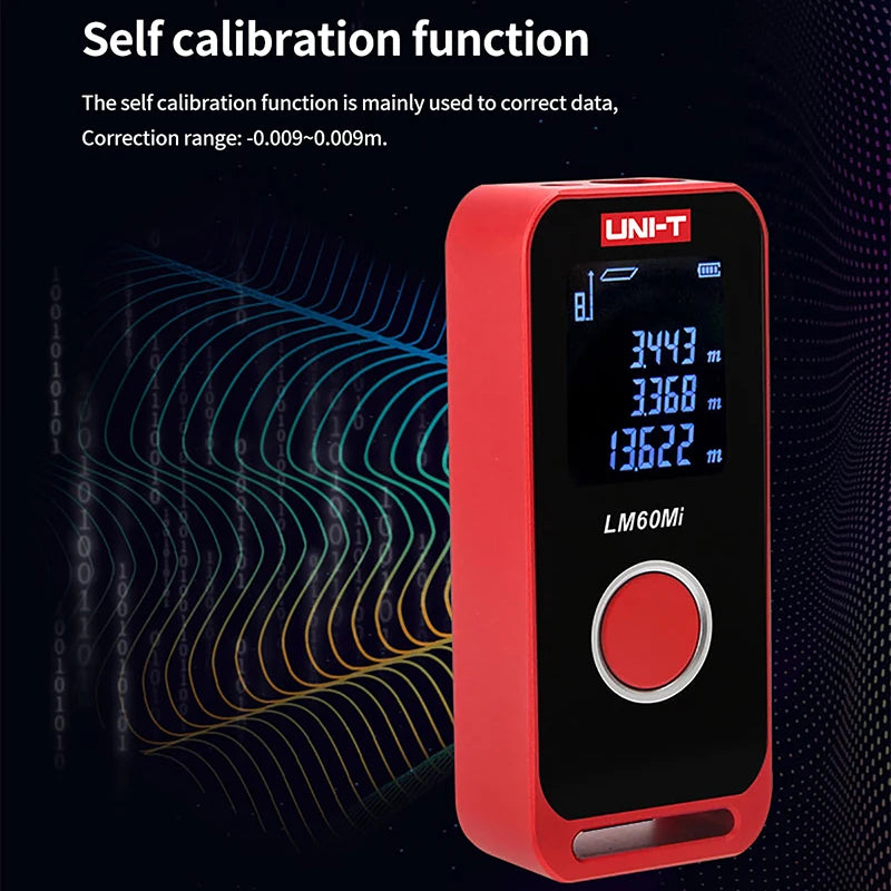 UNI-T Mini Laser Distance Meter 40m 60m Range Finder LED Display Digital Tape Measure Rechargeable Handheld Rangefinder