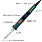 Electric Soldering Iron 220V 120W Soldering Iron Repair Soldering Tool Set LED Digital Display Adjustable Temperature 200-600℃