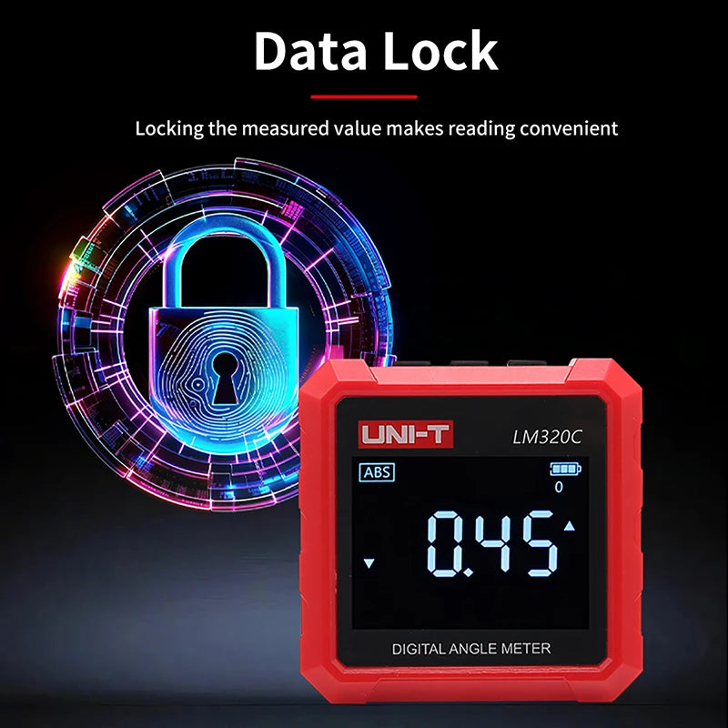 UNI-T Digital Inclinometer LM320C Electronic Level Gauge Magnetic Protractor Angle Finder Goniometro Angle Meter For Home