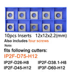 Dreanique 2-Flute Wood Planer Bit 75mm Cutting Diameter 12 Shank CNC Spoilboard Surfacing Tambour Router Bit Insert Carbide Slab
