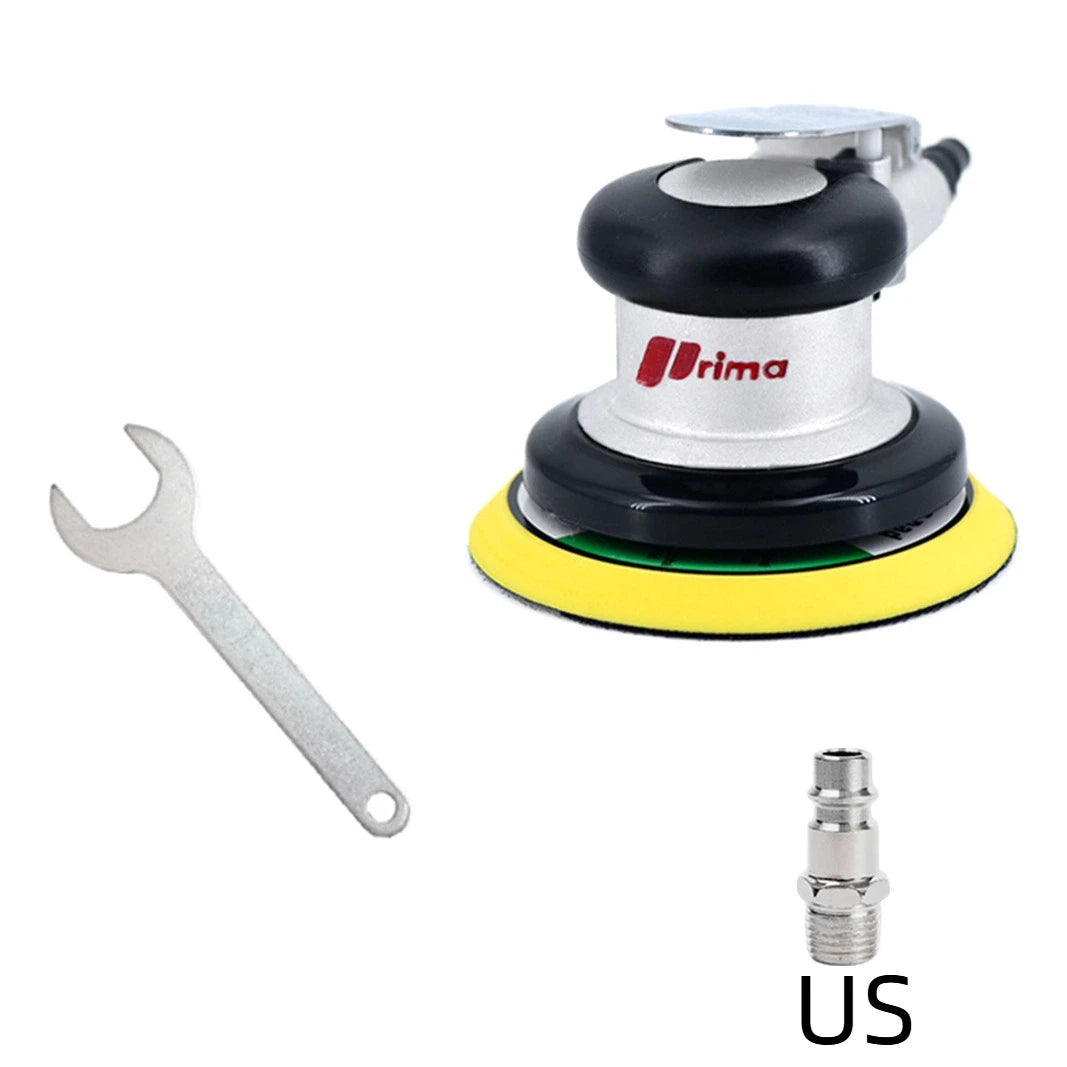 Pneumatic Orbital Sander Grinder 5inch 125mm Polishing/Grinding Grinder Tools for Furniture Metal Wood Grinding Car Body Waxing