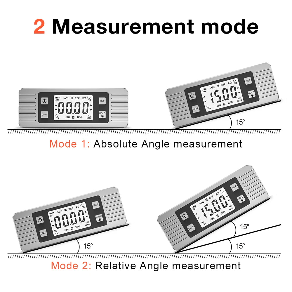 Digital Level Box Magnet Protractor Inclinometer Level Goniometer Measuring Angle Meter Magnet 90 Degree Ruler